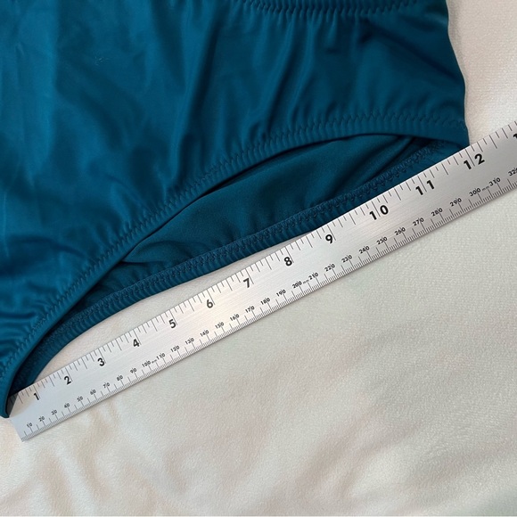 Shade & Shore Teal Once Piece Bathing Suit Size XL Tie Neck and Back - Picture 13 of 13